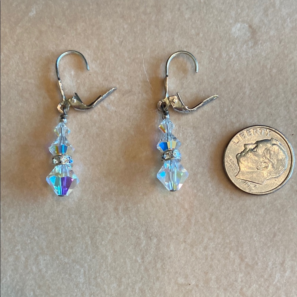 Source Unknown Iridescent Crystal Earrings - image 1